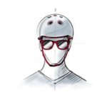 Illustration d'une personne avec un casque de vélo