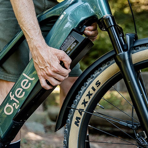 Batterie sur un vélo Vern